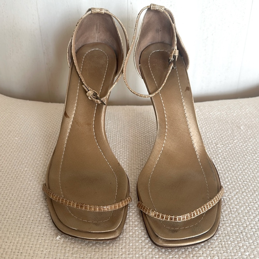 Valentino beige lizard sandals
